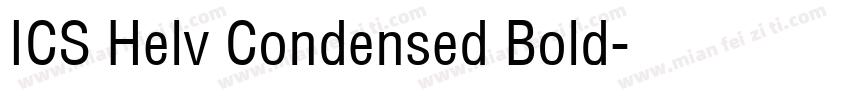 ICS Helv Condensed Bold字体转换